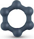 Boners Hexagon Cockring with Steel Balls Cock Ring Schwanz Silikon Blau