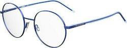 Moschino Damen Metallisches Brillengestell Blau...