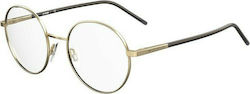 Moschino Damen Metallisches Brillengestell Rose...