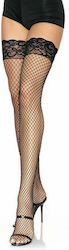 Leg Avenue Stay Up Fishnet Thigh Highs Black