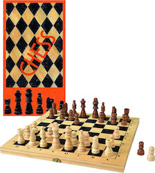 Egmont Χειροποίητο Σκάκι από Ξύλο με Πιόνια 30x30cm