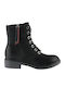 Wrangler Vanys Lace Leder Damen Knöchelstiefel Schwarz