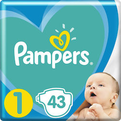 Pampers Πάνες με Αυτοκόλλητο Baby Dry No. 1 για 2-5kg 43τμχ