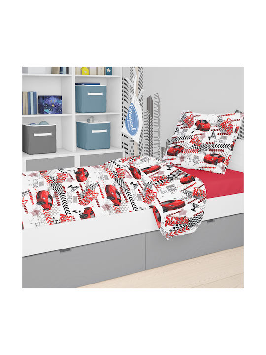 Dimcol Παιδικό Πάπλωμα Μονό Speed Racer 290 Red 160x240εκ.
