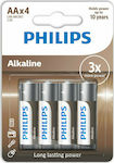Philips Long Lasting Power Αλκαλικές Μπαταρίες AA 1.5V 4τμχ