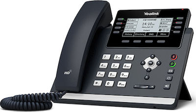Yealink SIP-T43U Wired IP Phone with 12 Lines Black