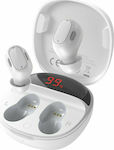 Baseus WM01 Plus In-ear Bluetooth Handsfree Ακουστικά με Θήκη Φόρτισης Λευκά