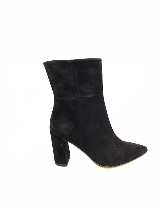 Paola Ferri 4164 Suede Women's Ankle Boots Black