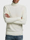 Jack & Jones Men's Long Sleeve Sweater Turtleneck White