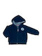 Joyce Boys Hooded Sweatshirt with Zipper Blue