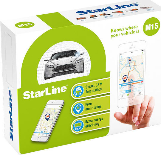 Starline GPS Tracker M15 GSM / GPRS / Glonass for Cars / Motorcycles / Boats / Trucks Cars / Motorcycles / Boats / Trucks Waterproof