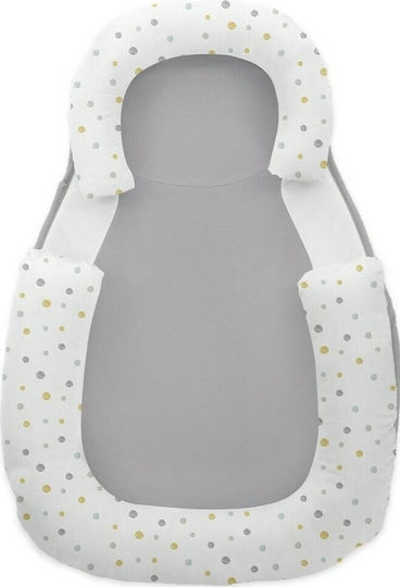 Kikka Boo Βρεφικό Μαξιλάρι Φωλιά Memory Foam Anti-Rollover Positioner Dots Γκρι 60x40εκ.