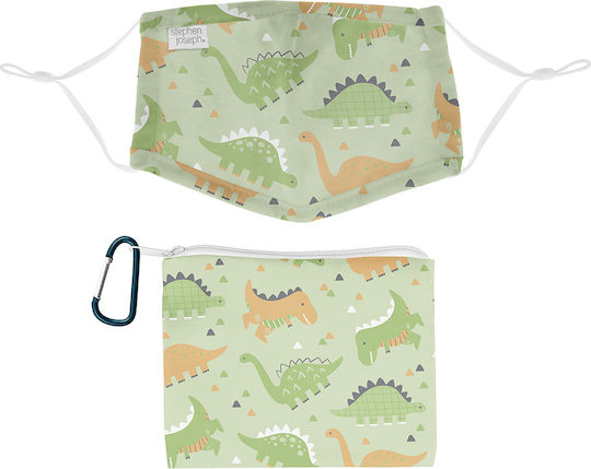 Stephen Joseph Kids Face Mask 3-6 Years Old & Travel Pouch Dino 1τμχ