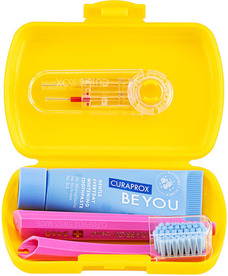 Curaprox Be You Travel Set Οδοντόβουρτσα Ultra Soft Κίτρινο