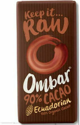 Ombar Organic Raw Organic Ciocolata Amaruie Vegan cu 90% Cacao Fără Zahăr 35gr