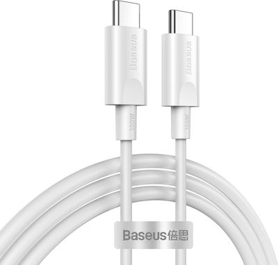 Baseus Regular USB 2.0 Cable USB-C male - USB-C male Λευκό 1.5m (CATSW-I02)