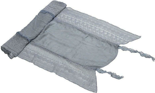 Espiel Runner with Lace Blue 55x200cm