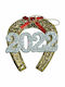 XMASfest Christmas Plastic Figure Sign Gold Height 12cm Horseshoe 2022