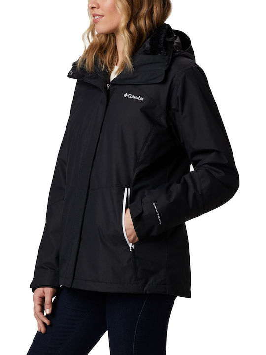 Bugaboo II Fleece Interchange 3 In 1 Women's for Hiking Short Sports Jacket for Winter with Hood Black