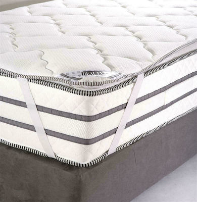 Beauty Home Mattress Topper 4019 Elixir Semi-Double Foam with Elastic Straps 110x200x3.5cm