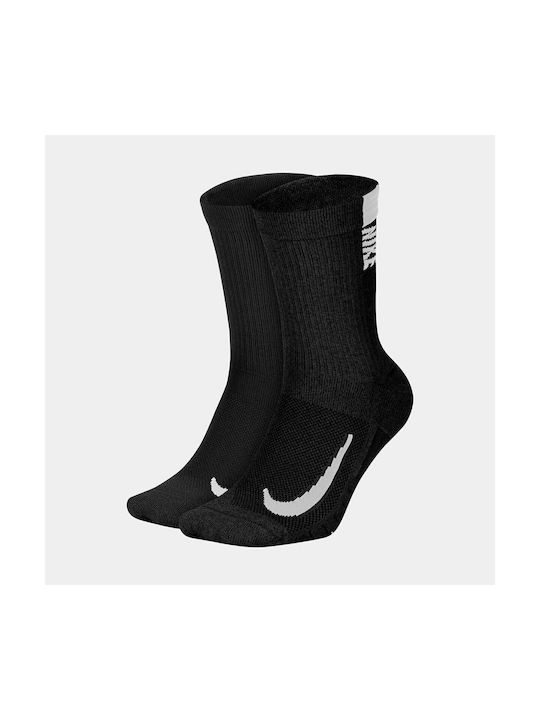 Nike Multiplier Αθλητικές Κάλτσες Μαύρες 2 Ζεύγη