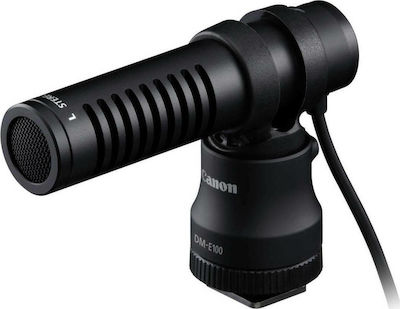 Canon Electret 3.5mm Microphone DM-E100 Shock Mounted/Clip On for Camera