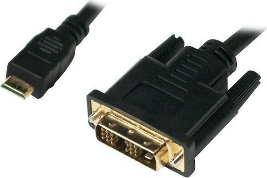 LogiLink 2m DVI-D male to mini HDMI male Cable Black (CHM004)