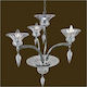 Aca Chandelier Candlestick 3xE14 Transparent 70cm CX30373P