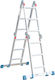 Bormann Pro BHL5040 Multipurpose Ladder 4x3 with Maximum Height 3.46m