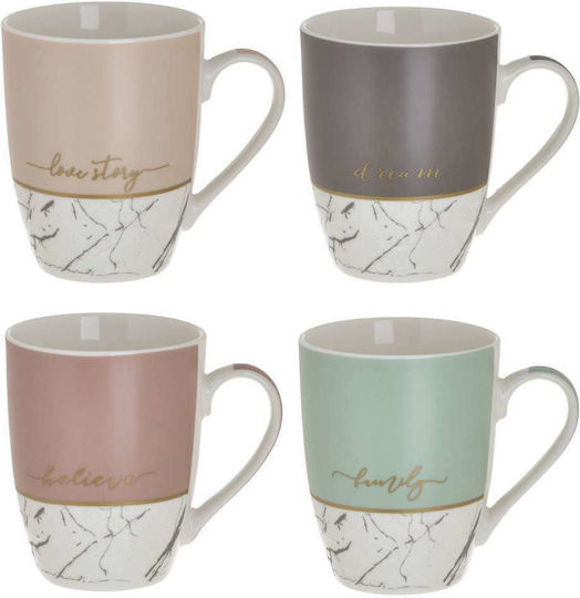 Click Porcelain Cup Multicolour 340ml 4pcs Click Porcelain Cup Multicolour 340ml 4pcs