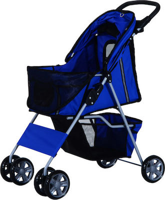 Pawhut Wasserdicht Kinderwagen für Hunde / Katzen bis 15kg Blau L75xB97xH45cm. D00-058BU