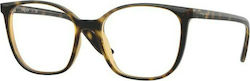 Vogue Women's Acetate Prescription Eyeglass Frames Brown Tortoise VO5356 W656