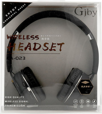 GJBY CA-023 Wireless/Wired On Ear Headphones with 5 Operating Hours Black