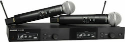 Shure Wireless Dynamic Microphone SLXD24DE/SM58 L56 Dual Handheld for Voice In Bronze Colour