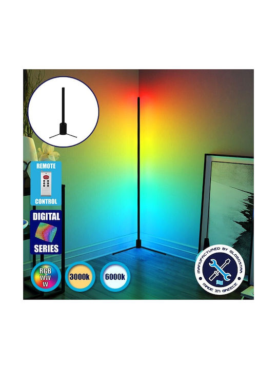GloboStar LED Φωτιστικό Δαπέδου Υ50εκ. με RGBW Φως 150lm Μαύρο