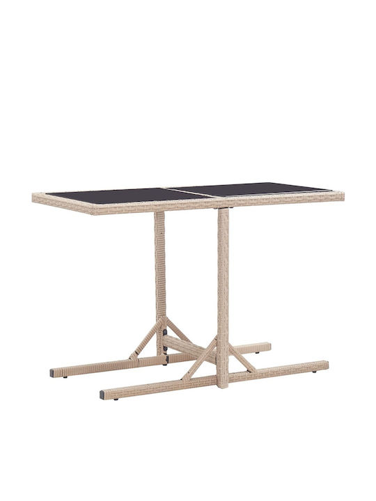 Tisch Stabil Schwarz 110x53x72cm