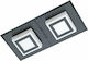 Eglo Masiano Modern Metal Ceiling Light with Integrated LED 25pcs Black