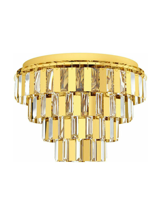 Eglo Erseka Modern Ceiling Light with Socket E14 with Crystals 48.5pcs Gold