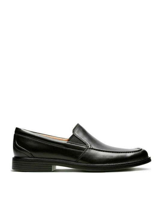 Clarks Un Aldric Slip Men's Leather Loafers Black