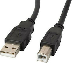 Lanberg CA-USBA-11CC-0010-BK USB 2.0 USB-A-Stecker zu USB-B-Stecker 1m