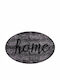 Sdim Entrance Mat Oval Carpet with Anti-slip Backing Prestige 005 Home Black / Grey 50x75cm