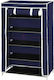 Υφασμάτινη Παπουτσοθήκη με 5 Ράφια Μπλε 61x30x90cm