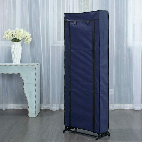 Fabric Shoe Organizer With 9 Blue Shelves 51x16x139cm HG-8076BLU Fabric Shoe Organizer With 9 Blue Shelves 51x16x139cm HG-8076BLU