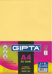 Gipta Neon Paper A4 80gr/m² 100 sheets Multicolour