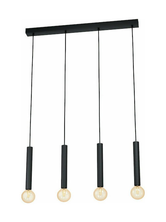 Eglo Cortenova Pendant Chandelier for 4 Bulbs E27 Black