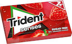 Trident 14 Chewing gum Senses with Φράουλα Flavour Sugar Free 27gr