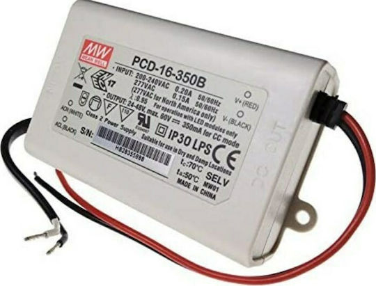 Mean Well Dimmable LED Power Supply IP30 Power 16W with Output Voltage 48V 2pcs