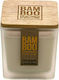 Heart & Home Scented Soy Candle Bamboo Jar with Scent Cedar Wood & White Musk White 90gr 1pcs