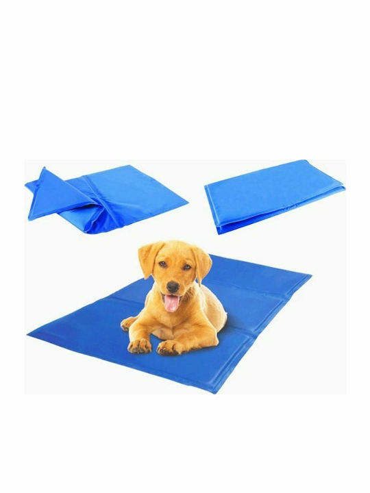 Purlov Matratze für Hunde Rechteck Kühlendes Blau 90x50cm.