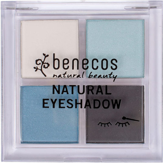 Benecos Natural Four Shades Eyeshadow Παλέτα με Σκιές Ματιών σε Στερεή Μορφή 8gr